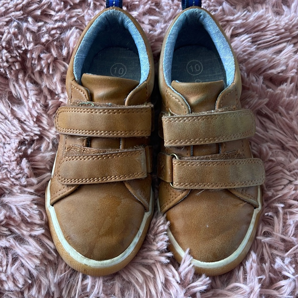 Toddler size 10 Tan/Brown Casual Velcro Shoes